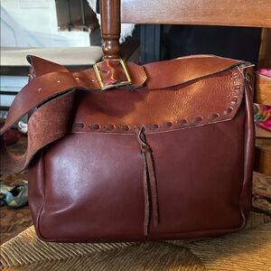 Brown Leather Shoulder Bag